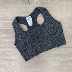 BuffBunny Grey Seamless Racerback Sports Bra